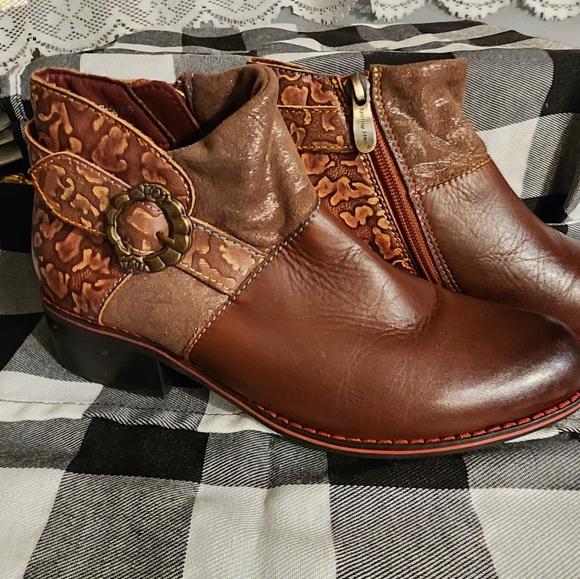 Spring Step L'Artiste bootie size 5.5 brown and mix colors - Picture 13 of 17